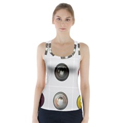 9 Power Buttons Racer Back Sports Top by Simbadda