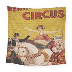 Vintage Circus  Square Tapestry (large)