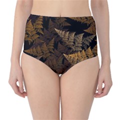 Fractal Fern High-waist Bikini Bottoms by Simbadda