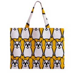 Yellow Owl Background Zipper Mini Tote Bag by Simbadda