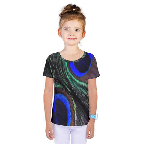 Peacock Feather Kids  One Piece Tee by Simbadda