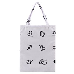 Set Of Black Web Dings On White Background Abstract Symbols Classic Tote Bag by Amaryn4rt