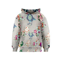 Birds Floral Pattern Wallpaper Kids  Pullover Hoodie