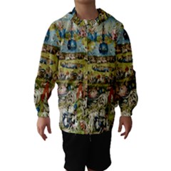 Hieronymus Bosch Garden Of Earthly Delights Hooded Wind Breaker (kids) by MasterpiecesOfArt