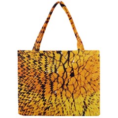 Yellow Chevron Zigzag Pattern Mini Tote Bag by Amaryn4rt