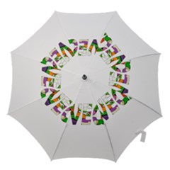 Go Vegan Hook Handle Umbrellas (medium) by Valentinaart
