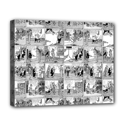 Old Comic Strip Deluxe Canvas 20  X 16   by Valentinaart