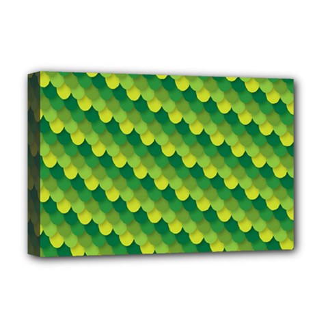 Dragon Scale Scales Pattern Deluxe Canvas 18  X 12   by Amaryn4rt