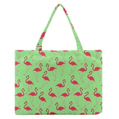 Flamingo Pattern Medium Zipper Tote Bag by Valentinaart