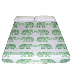 Indian Elephant Pattern Fitted Sheet (king Size) by Valentinaart