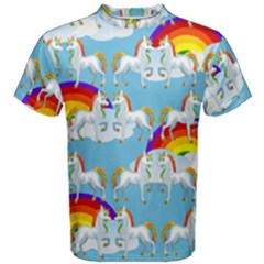 Rainbow Pony  Men s Cotton Tee by Valentinaart