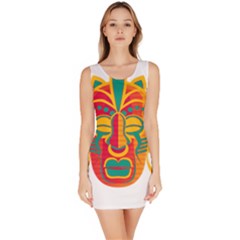 Mask Sleeveless Bodycon Dress by Valentinaart