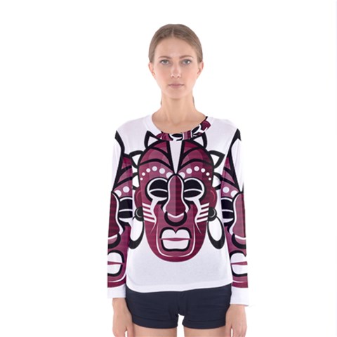 Mask Women s Long Sleeve Tee by Valentinaart