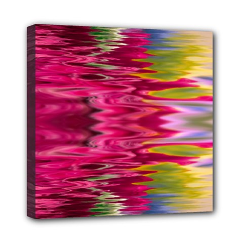 Abstract Pink Colorful Water Background Mini Canvas 8  X 8  by Amaryn4rt