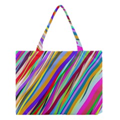 Multi Color Tangled Ribbons Background Wallpaper Medium Tote Bag by Amaryn4rt