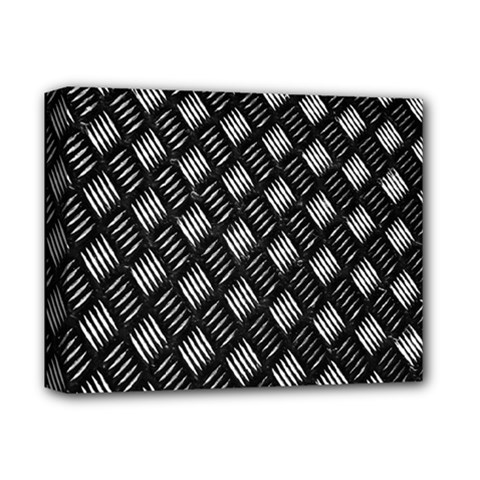 Abstract Of Metal Plate With Lines Deluxe Canvas 14  X 11  by Amaryn4rt