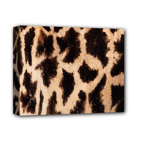 Yellow And Brown Spots On Giraffe Skin Texture Deluxe Canvas 14  X 11  by Amaryn4rt