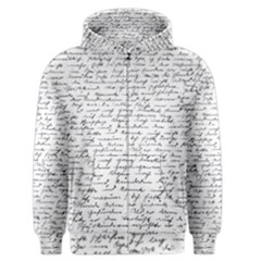 Handwriting  Men s Zipper Hoodie