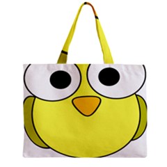 Bird Big Eyes Yellow Green Zipper Mini Tote Bag by Alisyart