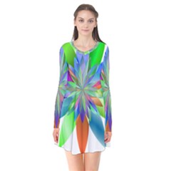 Chromatic Flower Variation Star Rainbow Flare Dress by Alisyart