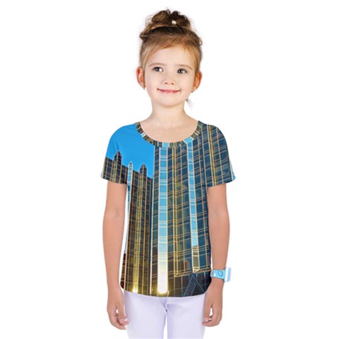 Two Abstract Architectural Patterns Kids  One Piece Tee by Simbadda