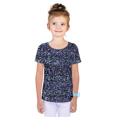 Pixel Colorful And Glowing Pixelated Pattern Kids  One Piece Tee by Simbadda