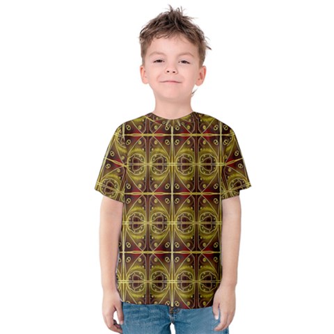 Seamless Symmetry Pattern Kids  Cotton Tee by Simbadda