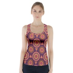 Abstract Seamless Mandala Background Pattern Racer Back Sports Top by Simbadda