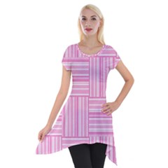 Pattern Short Sleeve Side Drop Tunic by Valentinaart