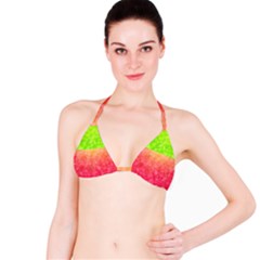 Colorful Abstract Triangles Pattern  Bikini Top by TastefulDesigns