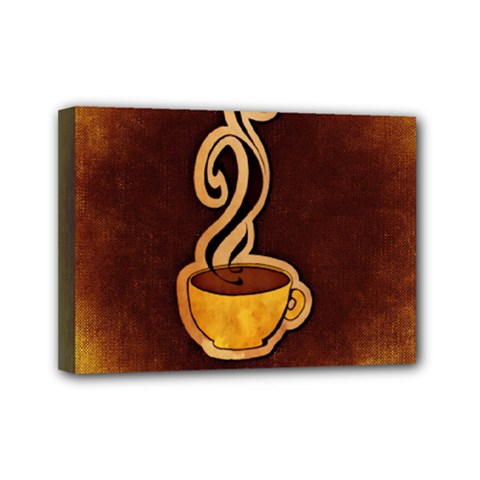 Coffee Drink Abstract Mini Canvas 7  X 5  by Simbadda