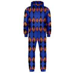 Abstract Lines Seamless Pattern Hooded Jumpsuit (men)  by Simbadda