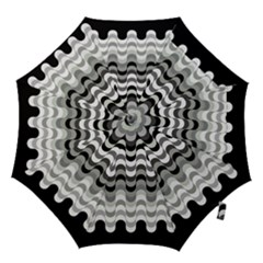 Chevron Wave Triangle Waves Grey Black Hook Handle Umbrellas (medium) by Alisyart