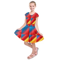 Gradient Map Filter Pack Table Kids  Short Sleeve Dress by Simbadda