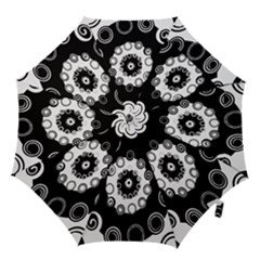 Fluctuation Hole Black White Circle Hook Handle Umbrellas (medium) by Alisyart