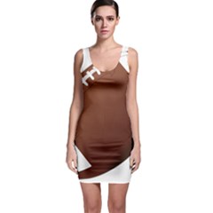 Football American Sport Ball Sleeveless Bodycon Dress by Alisyart