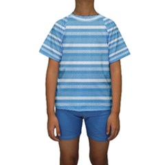 Lines Kids  Short Sleeve Swimwear by Valentinaart