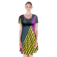 Sally Skellington Fabric Short Sleeve V-neck Flare Dress by Alisyart