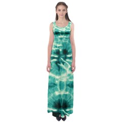 Turquoise Tie Dye 2 Empire Waist Maxi Dress