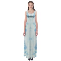 Light Blue Tie Dye Empire Waist Maxi Dress