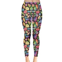 Colorful Colorful Watercolor Gem Pattern Leggings by CoolDesigns