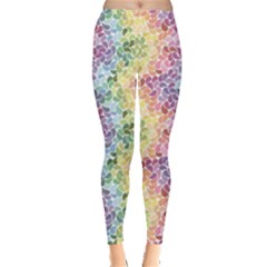 Colorful Pastel Rainbow Petals Women s Leggings