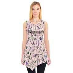 Pinky Floral Sleeveless Tunic Top by CoolDesigns