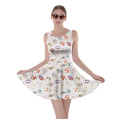 Colorful Colorful Decorated Easter Eggs Pattern Skater Dress