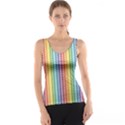 Colorful Striped Rainbow Pattern With Colorful Butterflies Tank Top View1