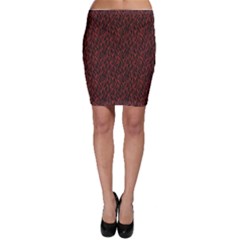 Dark Red Flame Hell Fire Seamless Bodycon Skirt by CoolDesigns