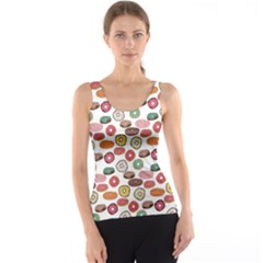 Colorful Donuts Pattern Tank Top by CoolDesigns
