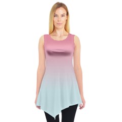 Baby Pink & Blue Gradient Tie Dye Tunic Top by CoolDesigns