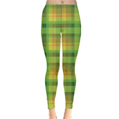 Green Green And Yellow Cell Women s Leggings by CoolDesigns