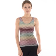 Pink Colorful Rainbow Chevron Pattern Tank Top by CoolDesigns